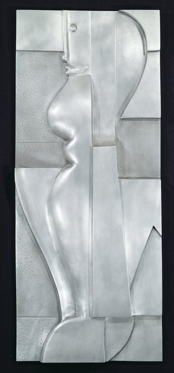 Relief H. Abstracte Figuur, 1919 (aluminium) door Oskar Schlemmer