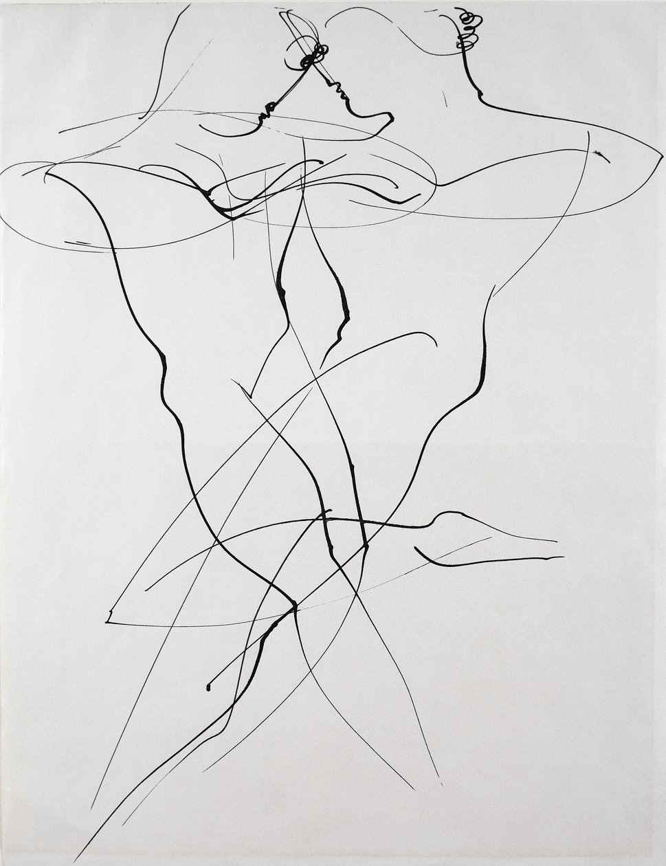 Twee figuren in tegengestelde beweging, dans door Oskar Schlemmer