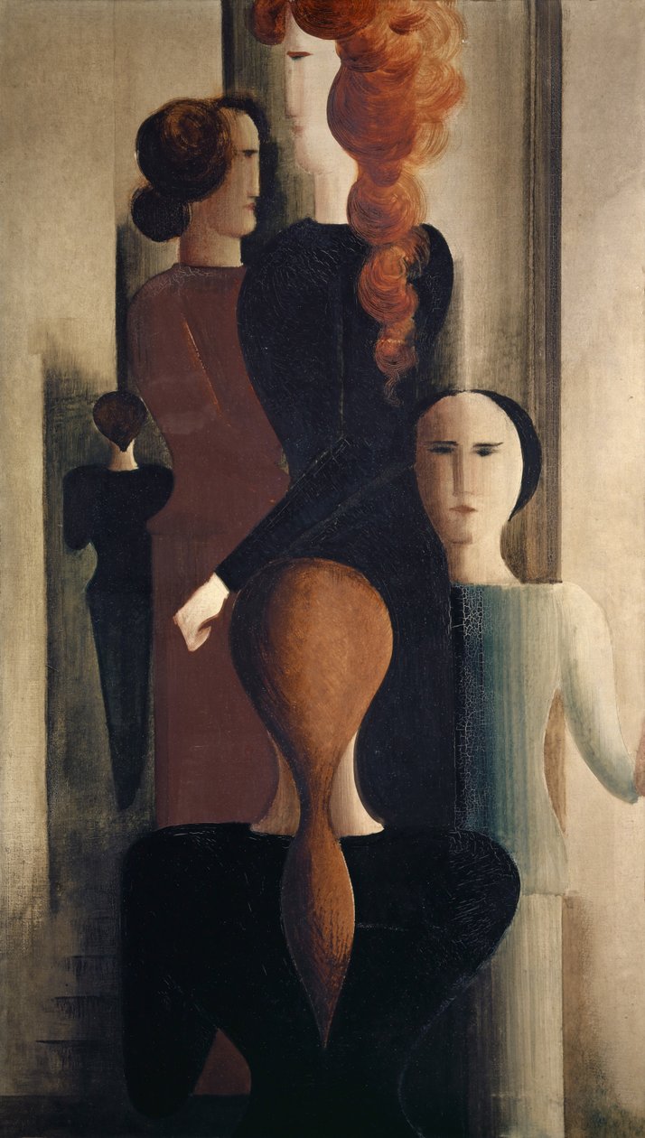 Vrouwen op trap door Oskar Schlemmer