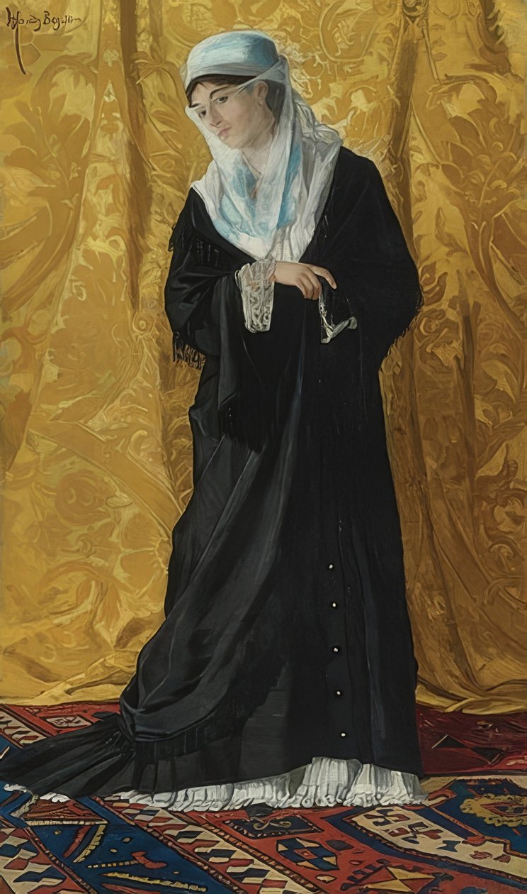 Een dame uit Constantinopel. 1881 door Osman Hamdi Bey