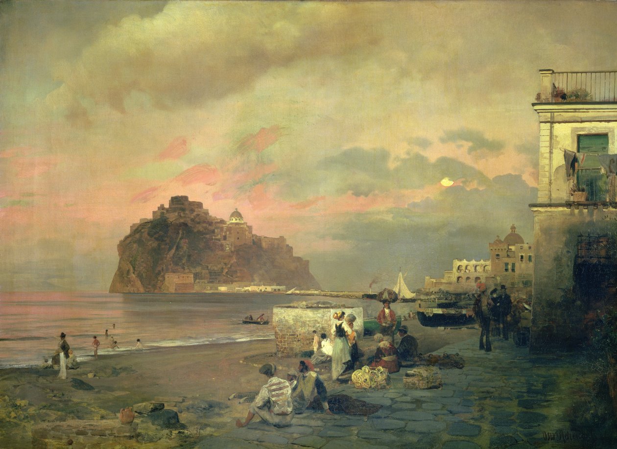 Ischia, 1884 door Oswald Achenbach