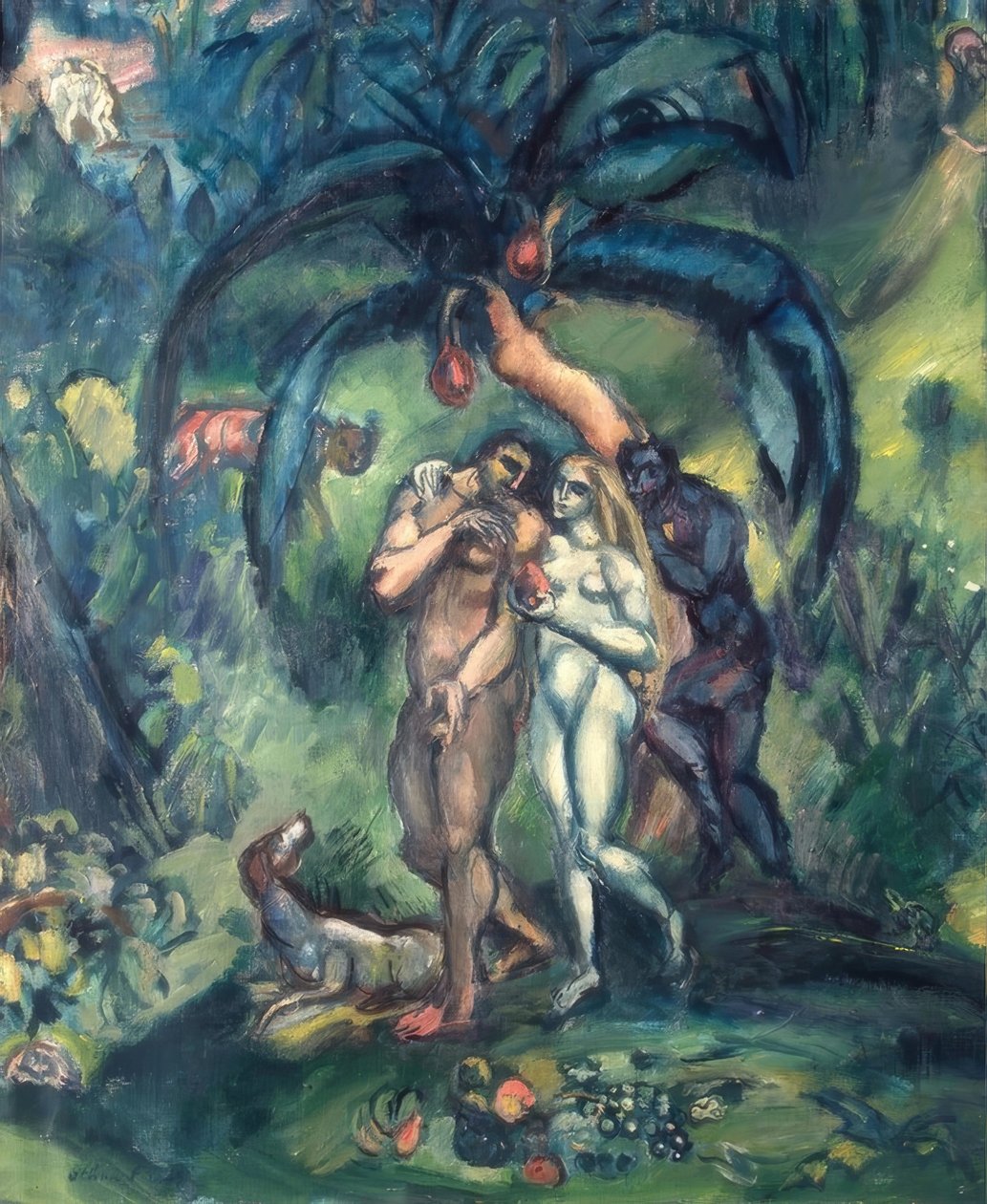 Verleiding (Adam en Eva) door Othon Friesz
