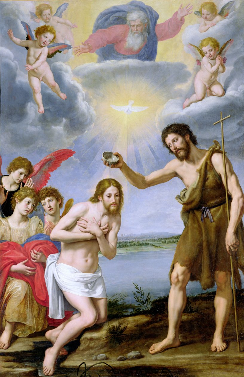 De doop van Christus door Ottavio Vannini