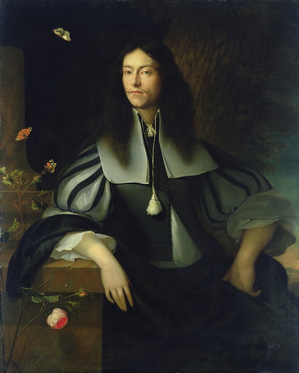 Portret van een onbekende heer, 1663 door Ottmar the Elder Elliger