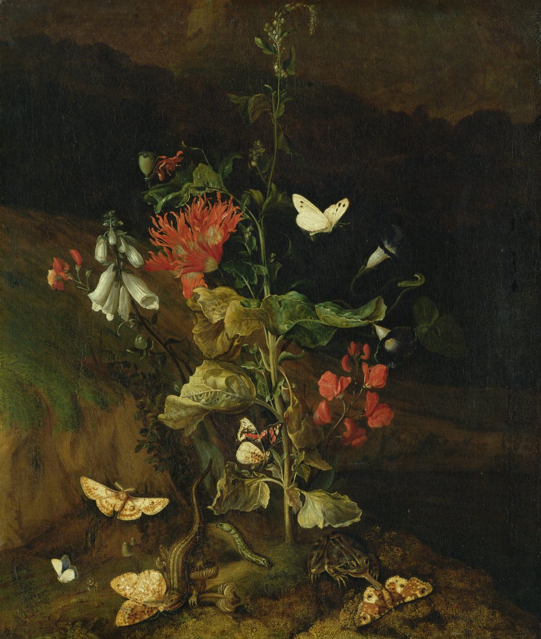 Bloemenstudie door Otto Marseus  van Schrieck