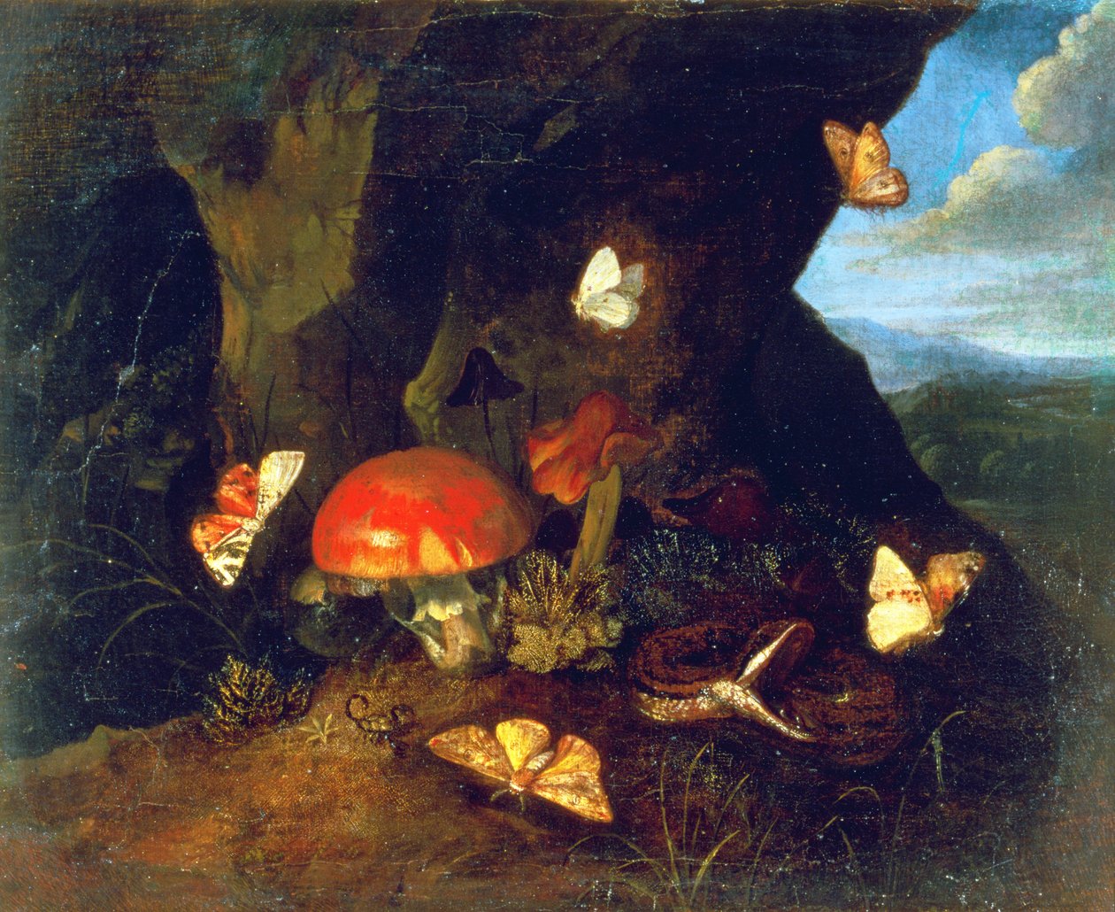 Onderbegroeiing en dieren in het wild door Otto Marseus  van Schrieck