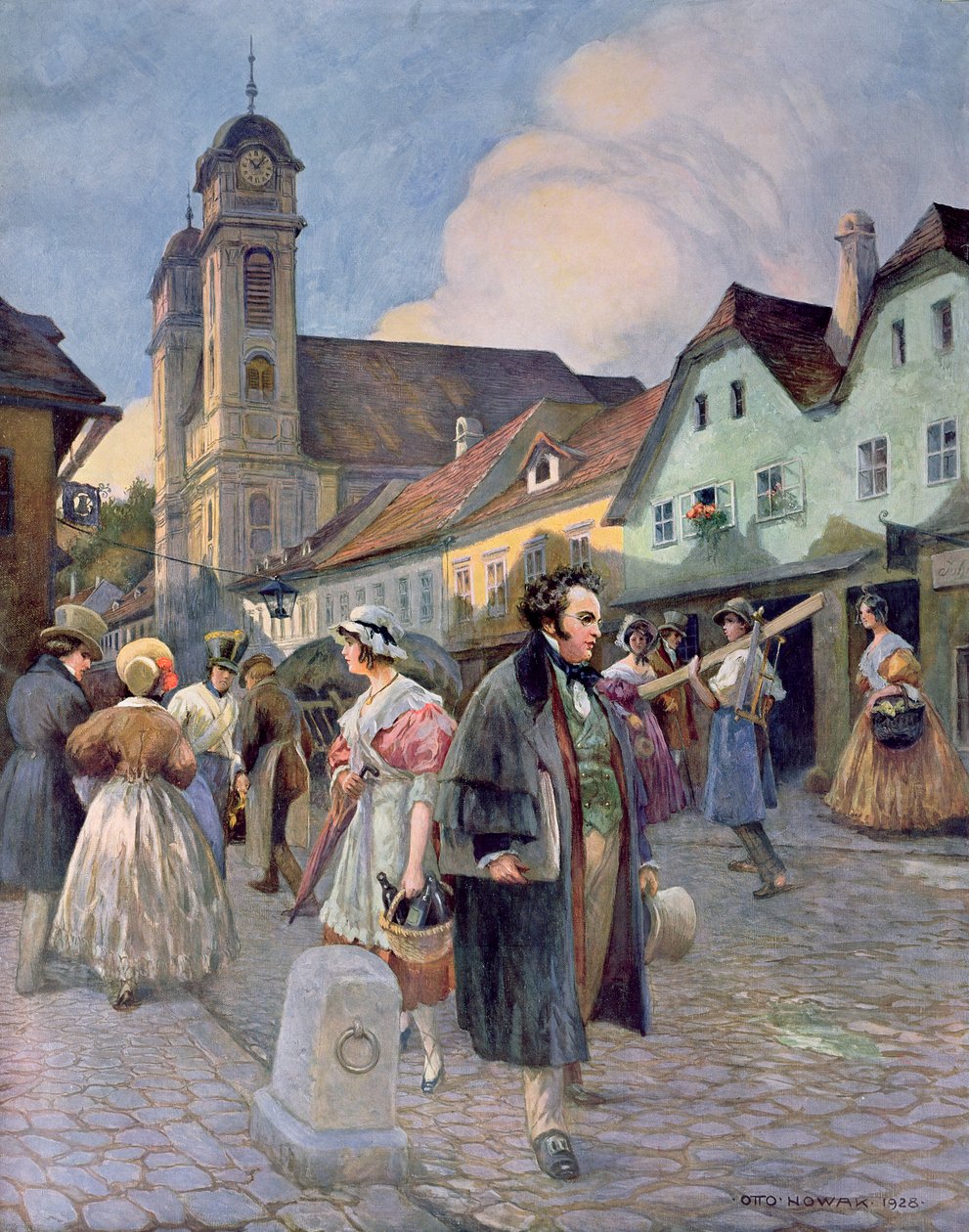 Franz Peter Schubert (1797-1828) in Liechtenthal, 1928 door Otto Robert Nowak