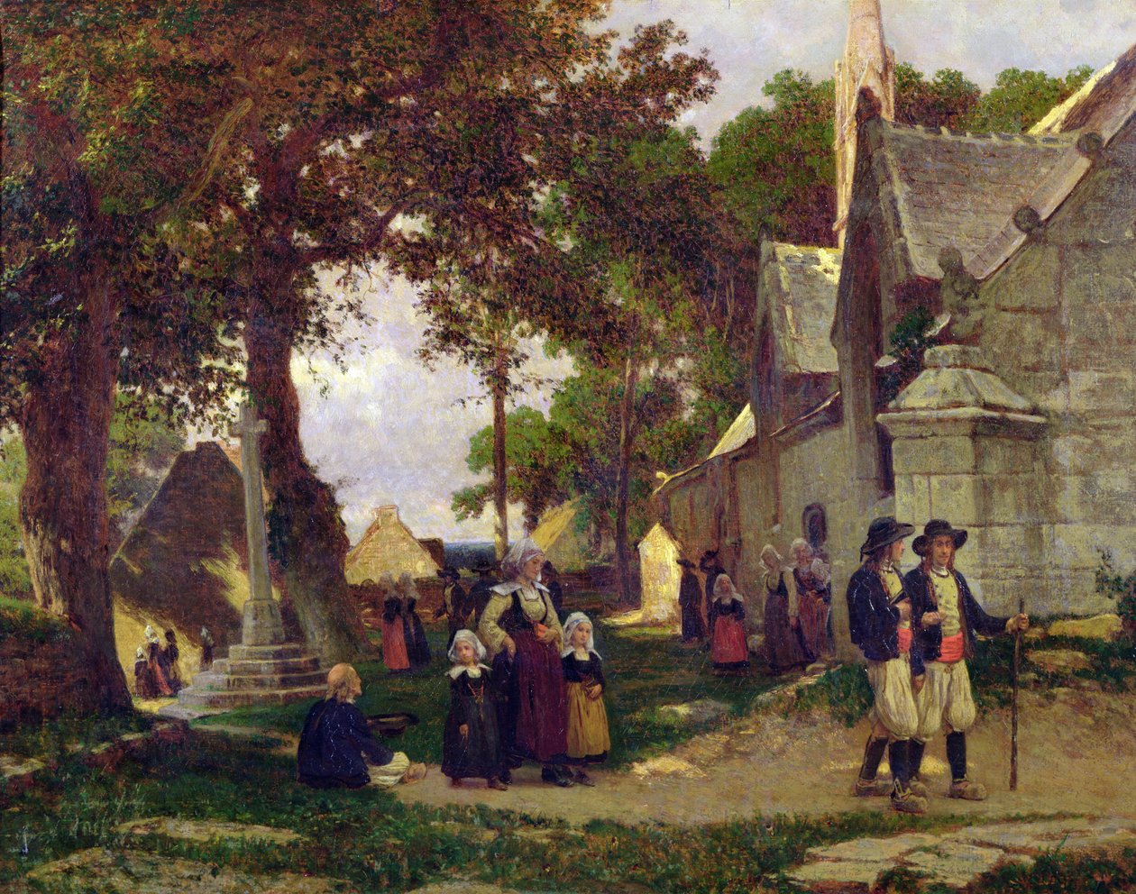 Kerk in Bretagne door Otto Weber