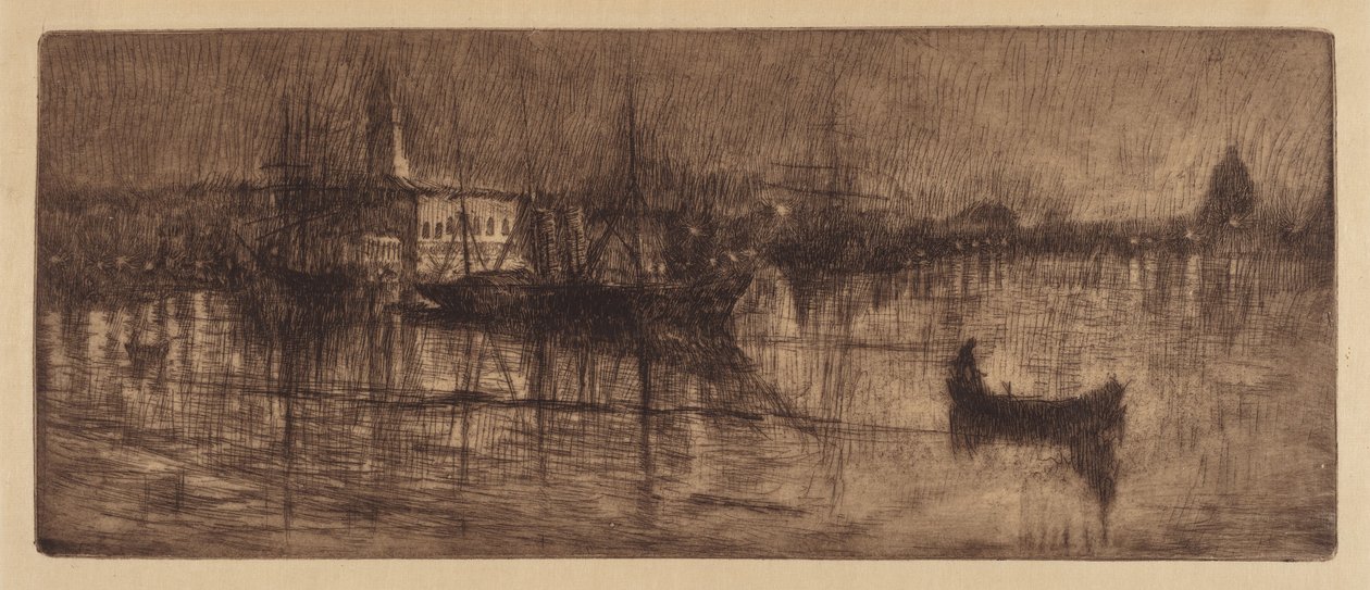 Een Natte Avond in Venetië door Otto Henry Bacher