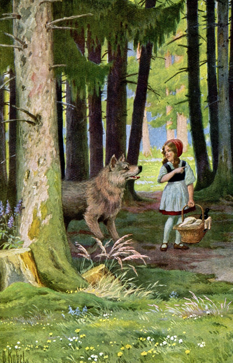 Roodkapje, ca. 1900 door Otto Kubel