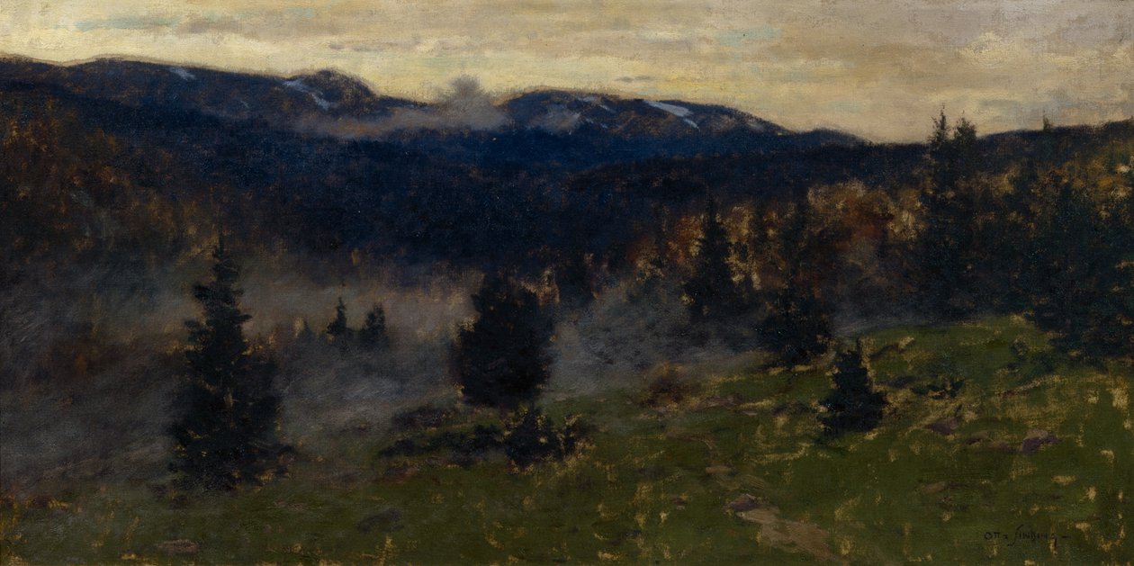 Landschap door Otto Ludvig Sinding
