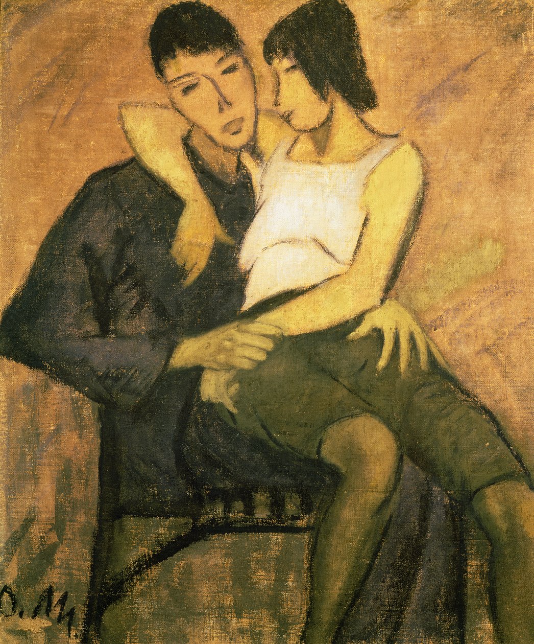 Stedelijk Koppel, 1920 door Otto Mueller
