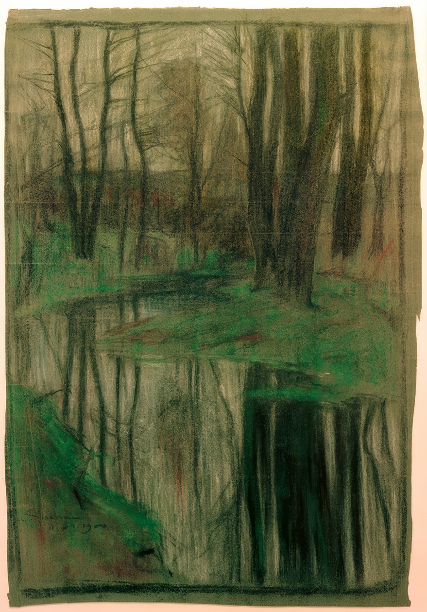 Auwald (Sarnau) door Otto Ubbelohde