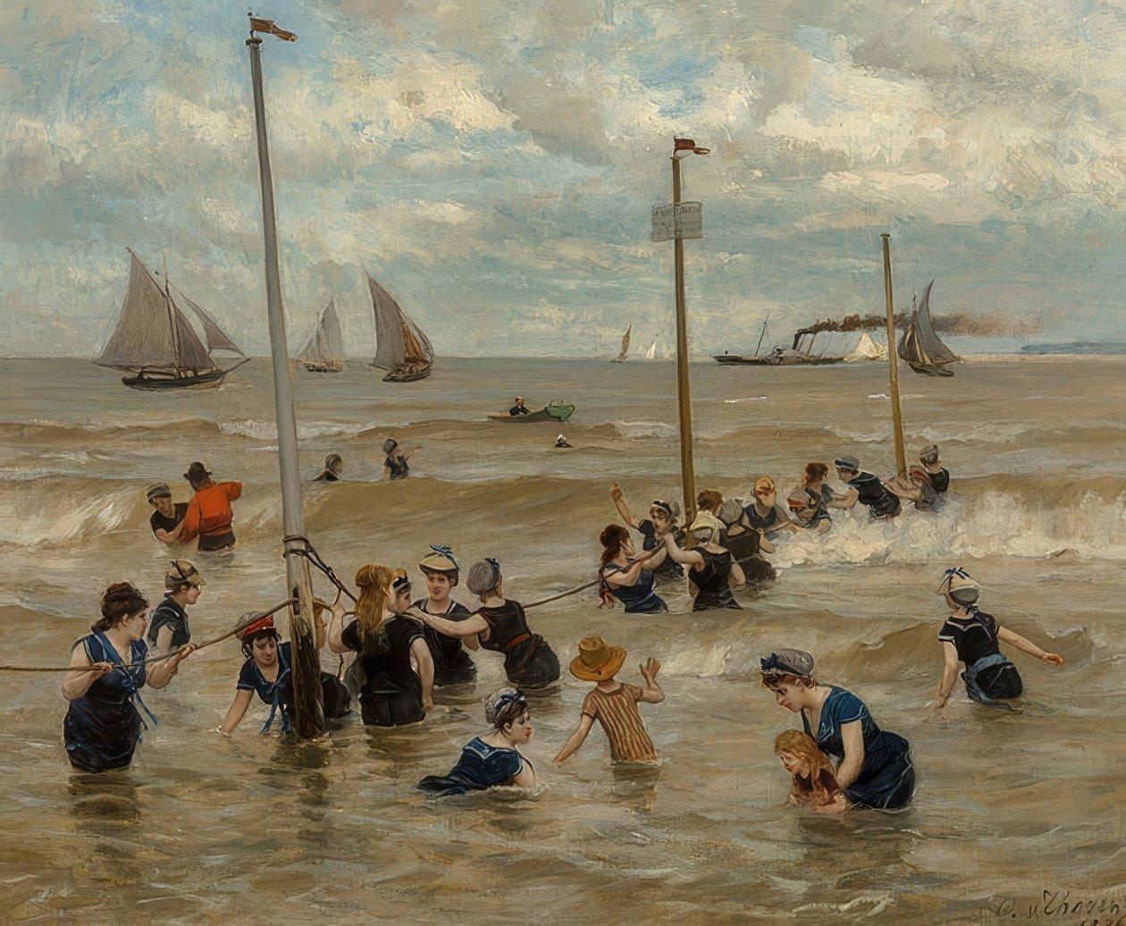 Bad in de zee door Otto von Thoren