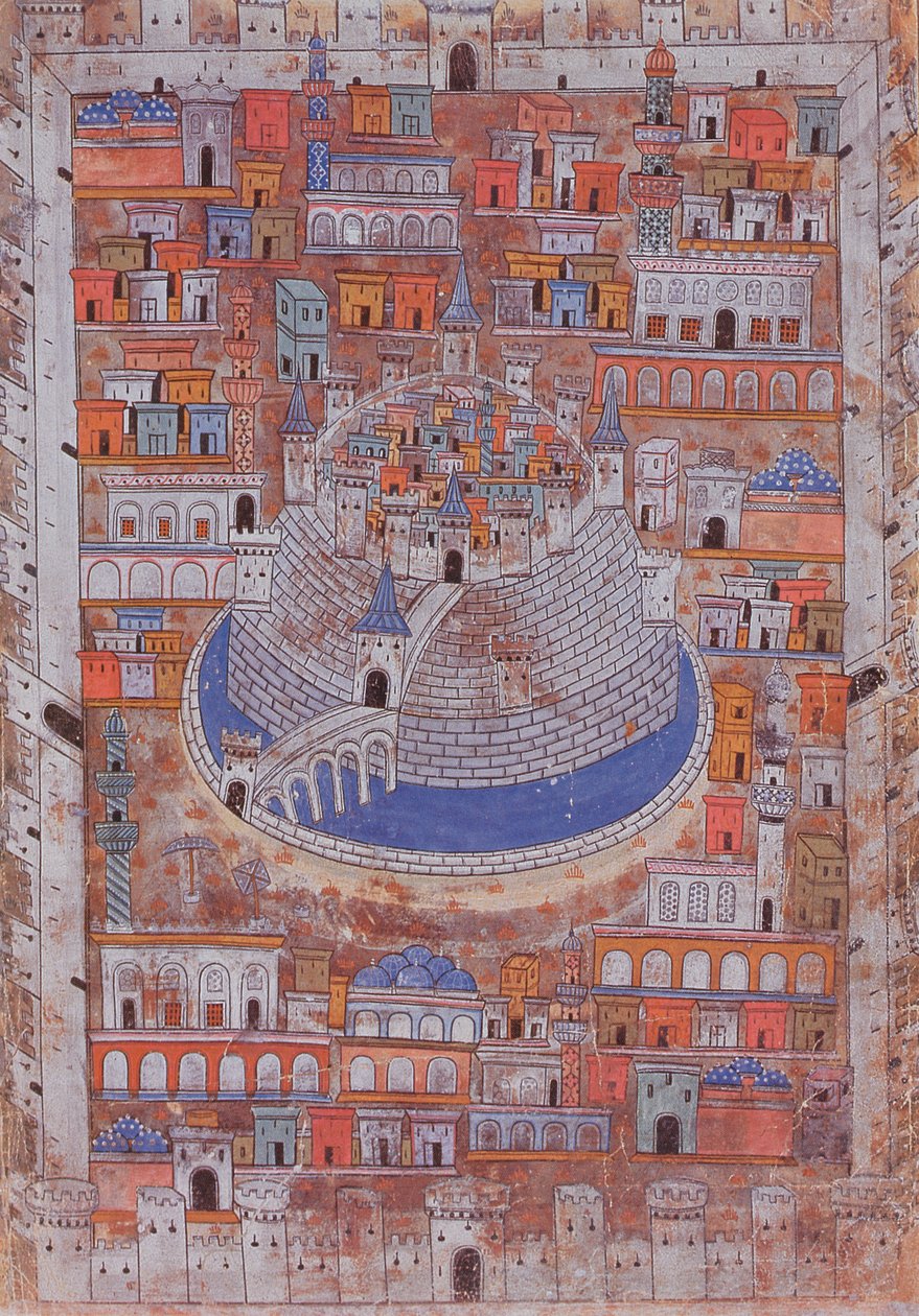 Kaart van Aleppo, c.1600 door Ottoman School