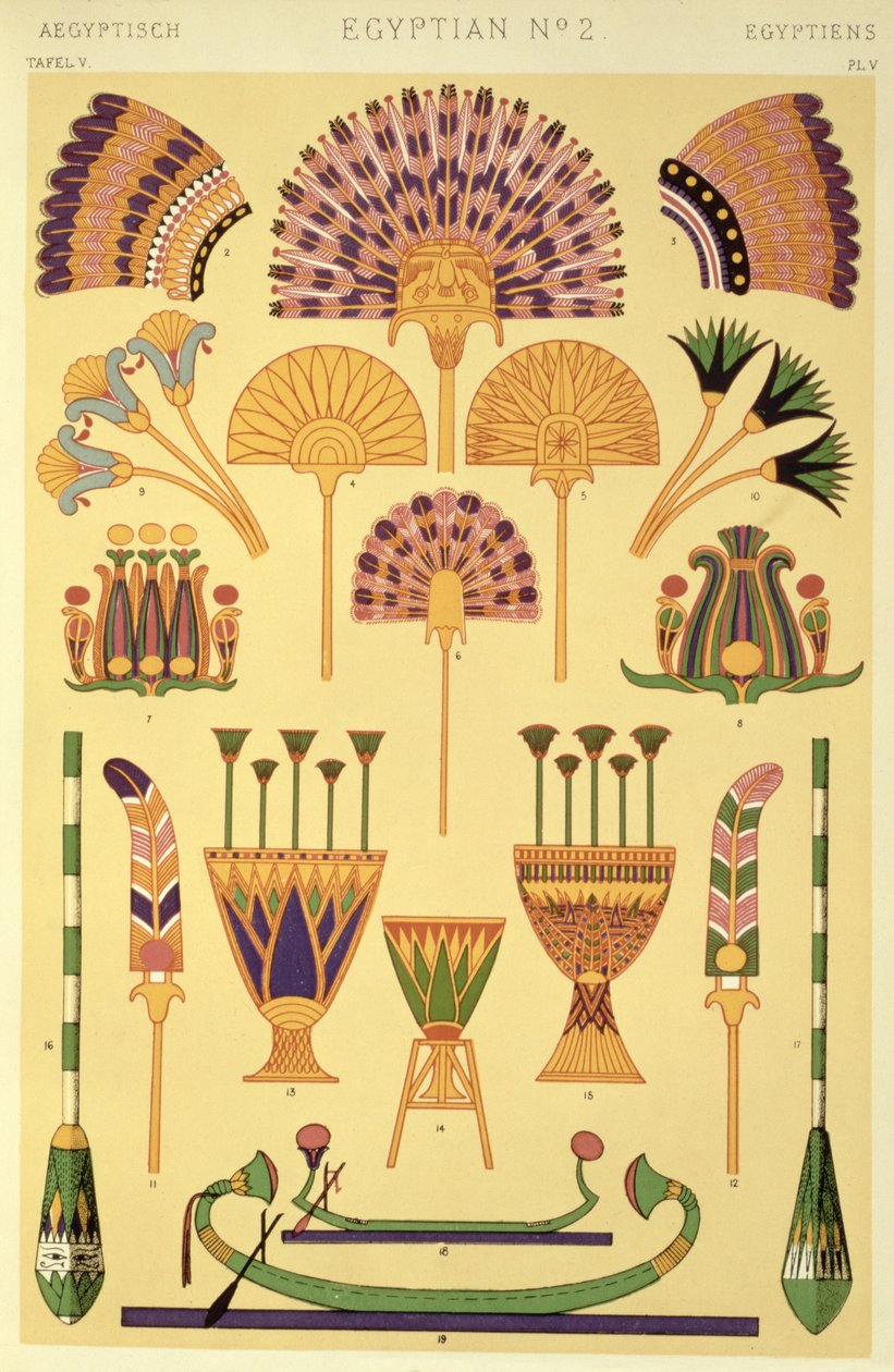 Egyptisch ornament uit Ch II, plaat V van 