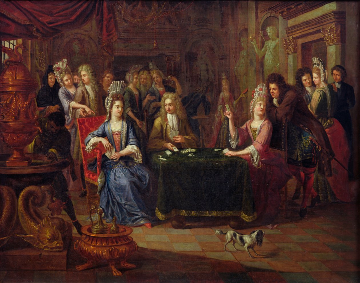De kaartspelers, 1699 door P. Bergaigne