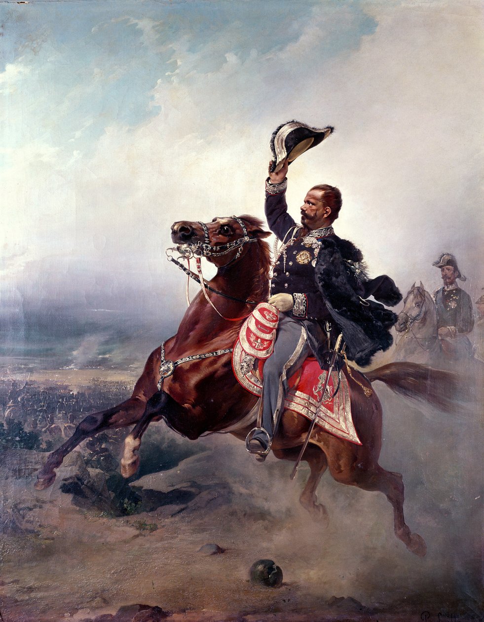 Portret van Victor Emmanuel II (1820-78) koning van Sardinië en Italië door P. Litta
