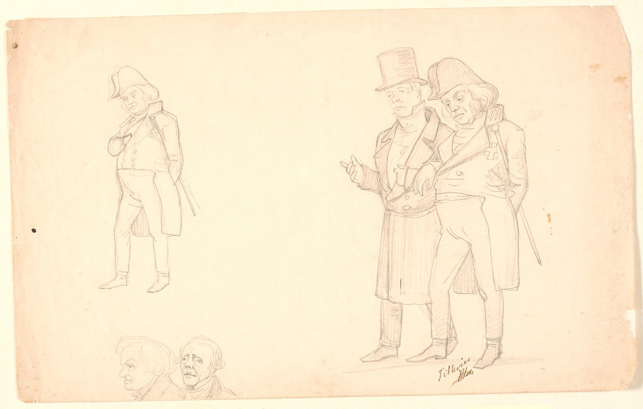 Karikatuur van de gebroeders Ørsted door P.C. Skovgaard