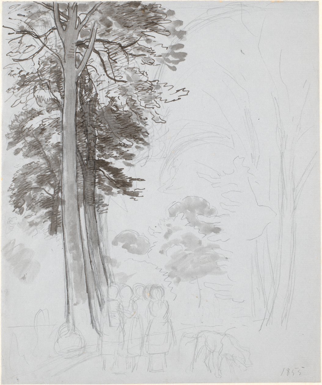 Studie voor "Beukenbos in mei" door P.C. Skovgaard