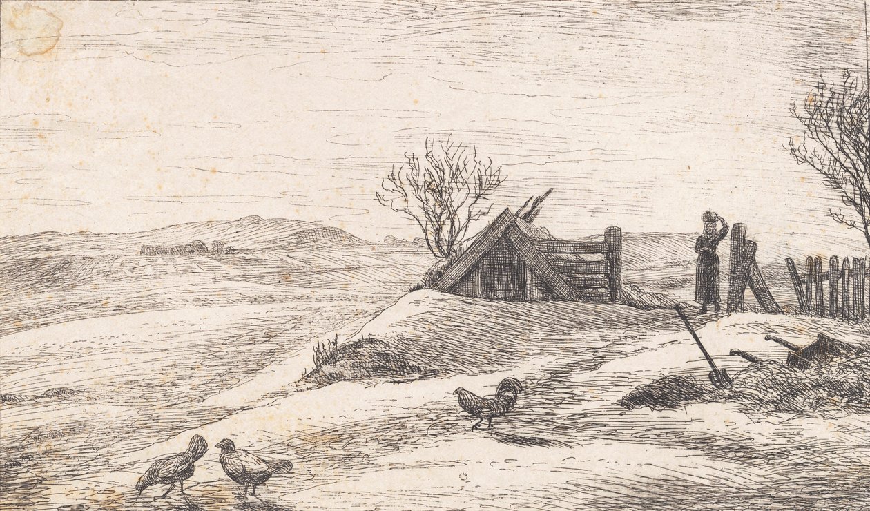 Winterlandschap bij Vejby door P.C. Skovgaard