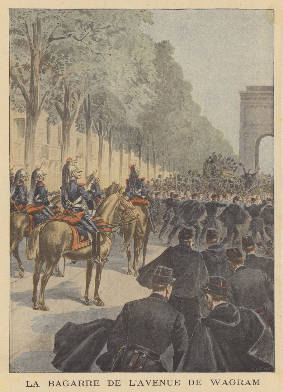 Ruzie op de Avenue de Wagram, Parijs door P.H.G.V. Michel