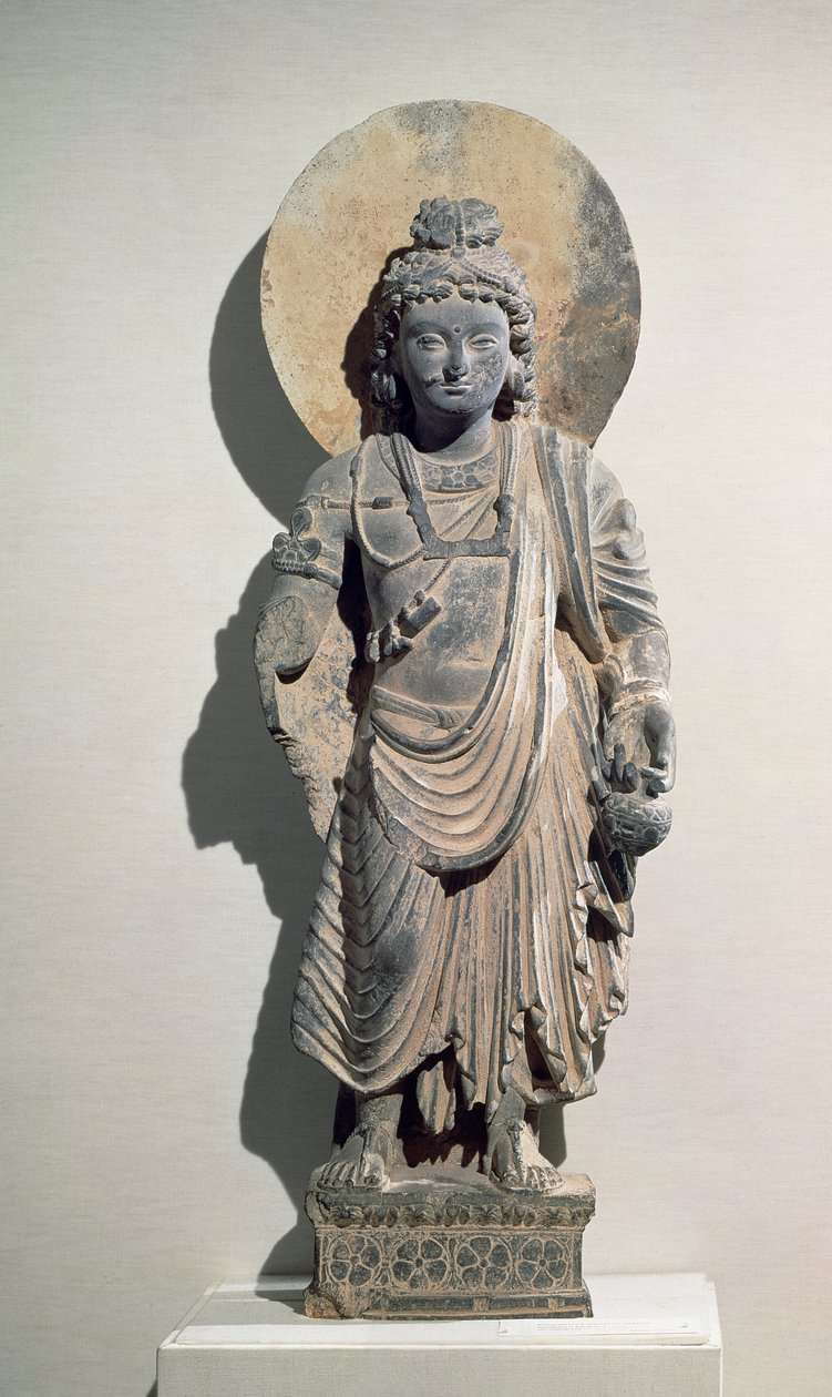 Staande Bodhisattva Maitreya, 3e eeuw door Pakistani School