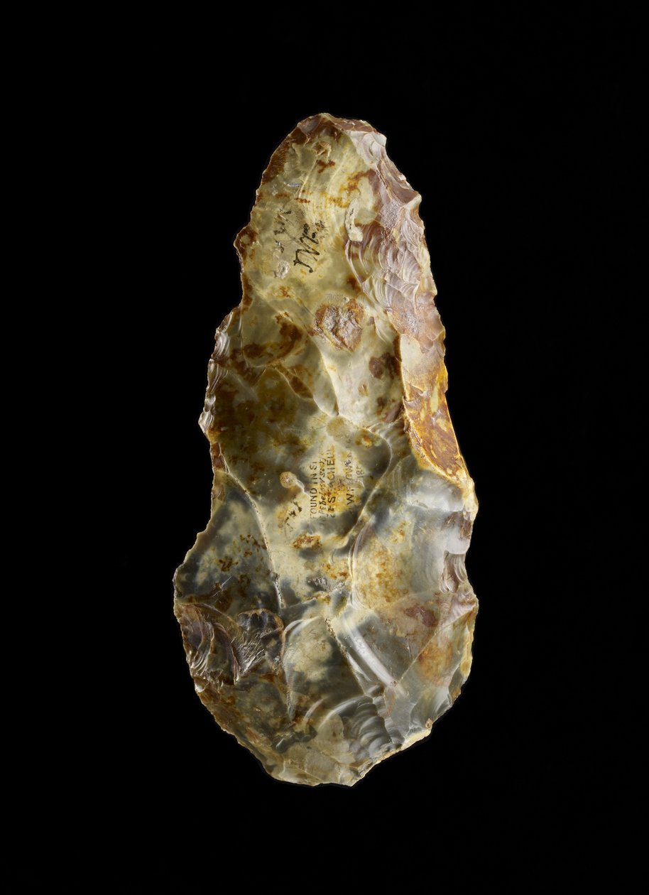 Handbijl (vuursteen) door Paleolithic