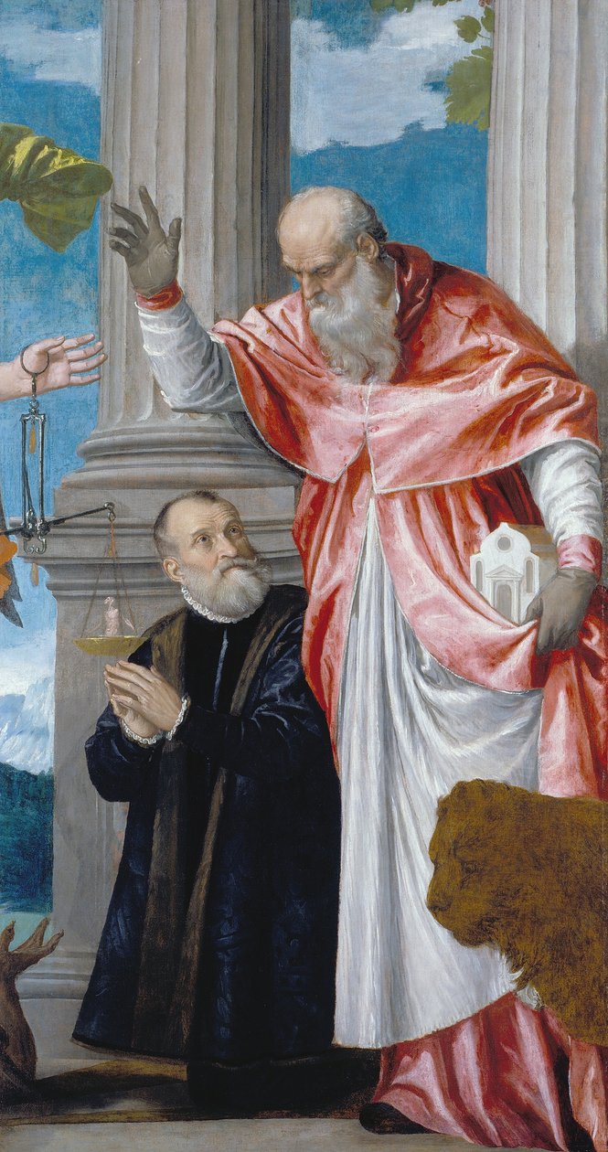 Sint Hiëronymus en een schenker door Paolo Veronese