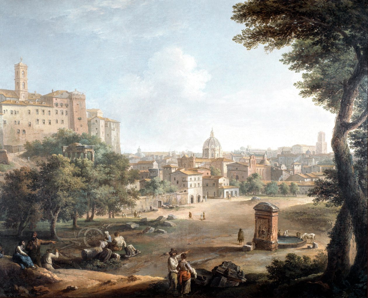 Uitzicht over Campo Vaccino in Rome door Paolo Monaldi