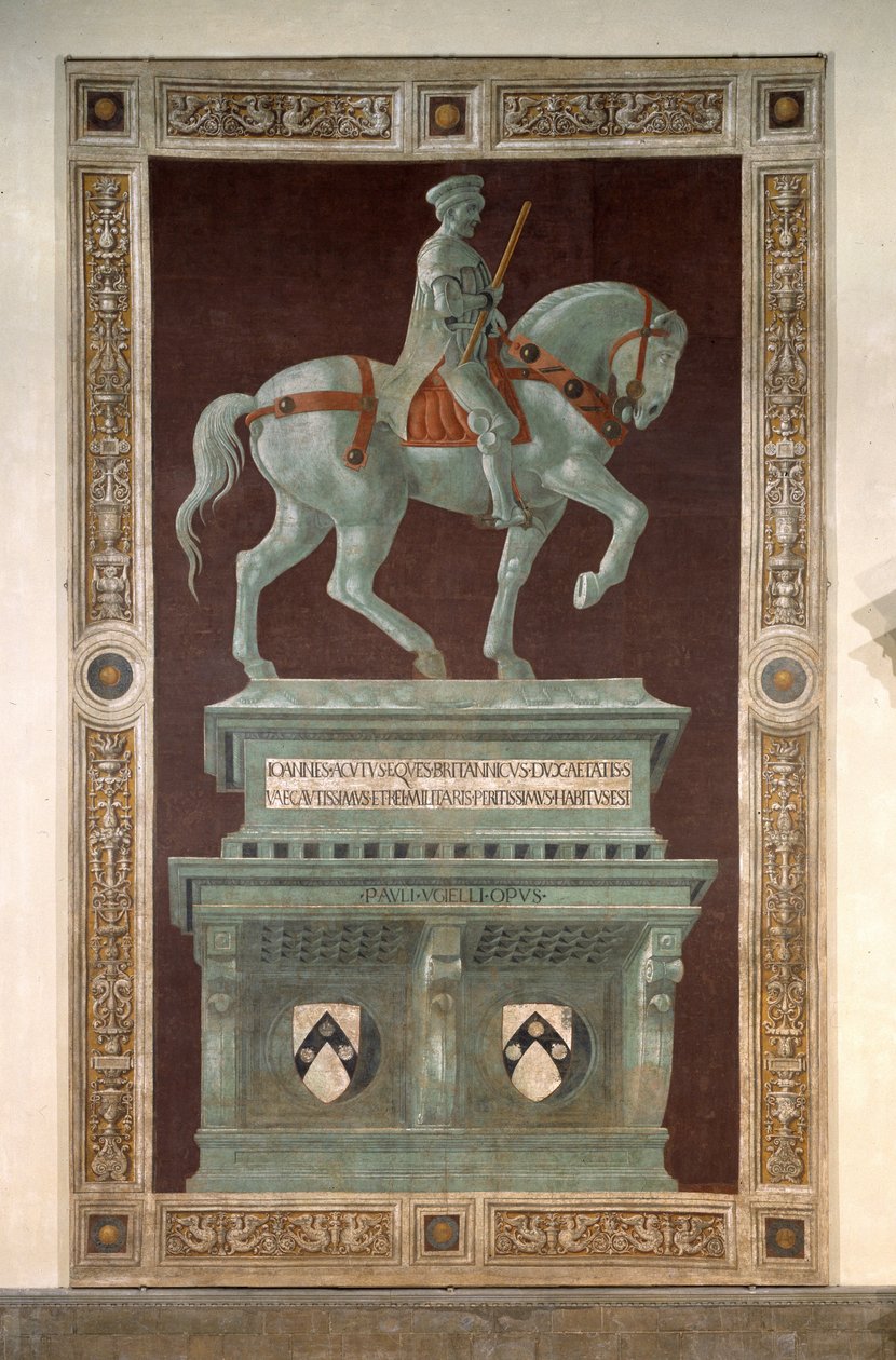 Fresco dat John Hawkwood voorstelt door Paolo Uccello