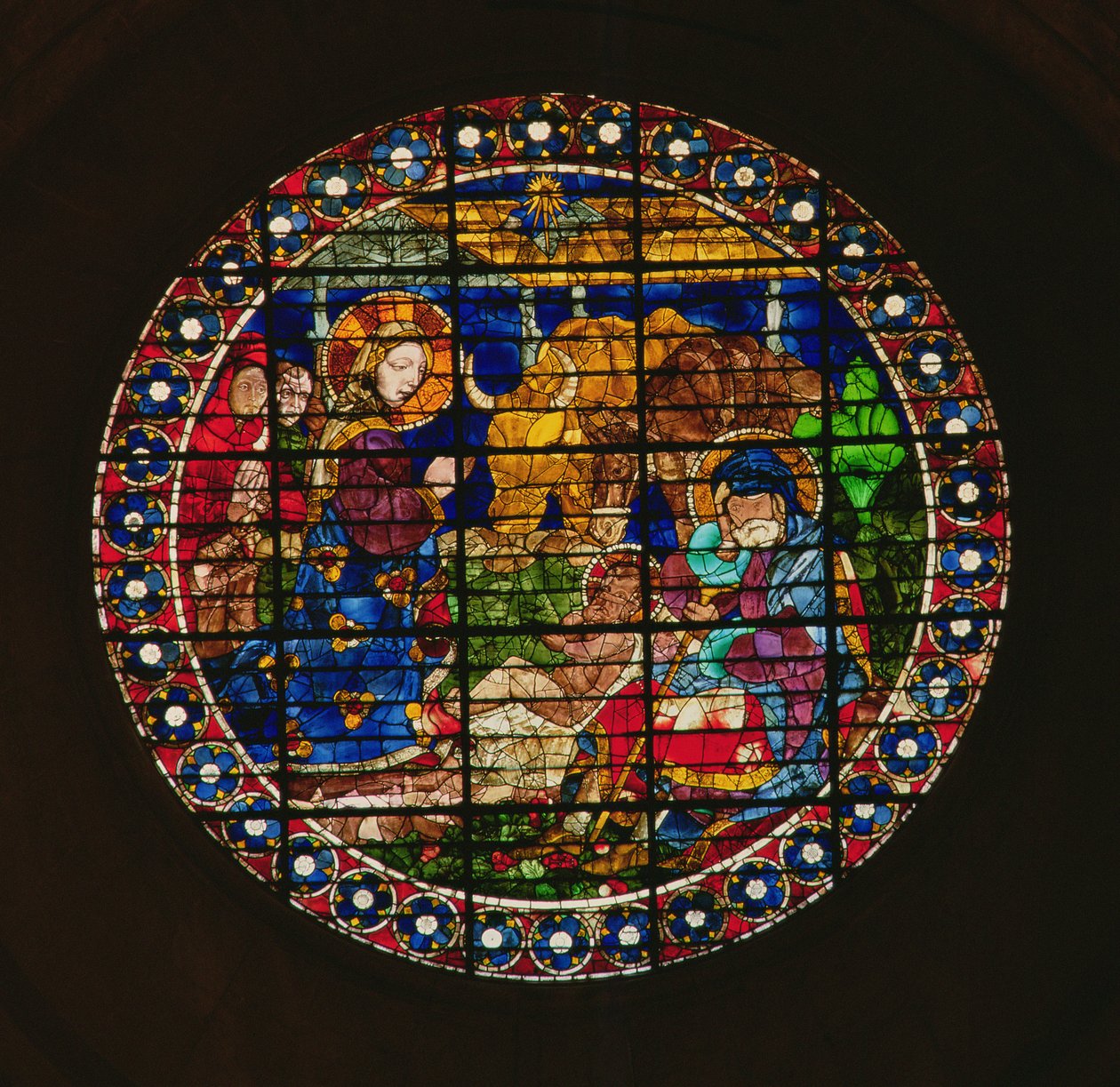 Oculus met De Geboorte, 1443 door Paolo Uccello
