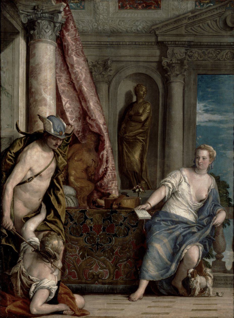 Hermes, Herse en Aglauros door Paolo Veronese