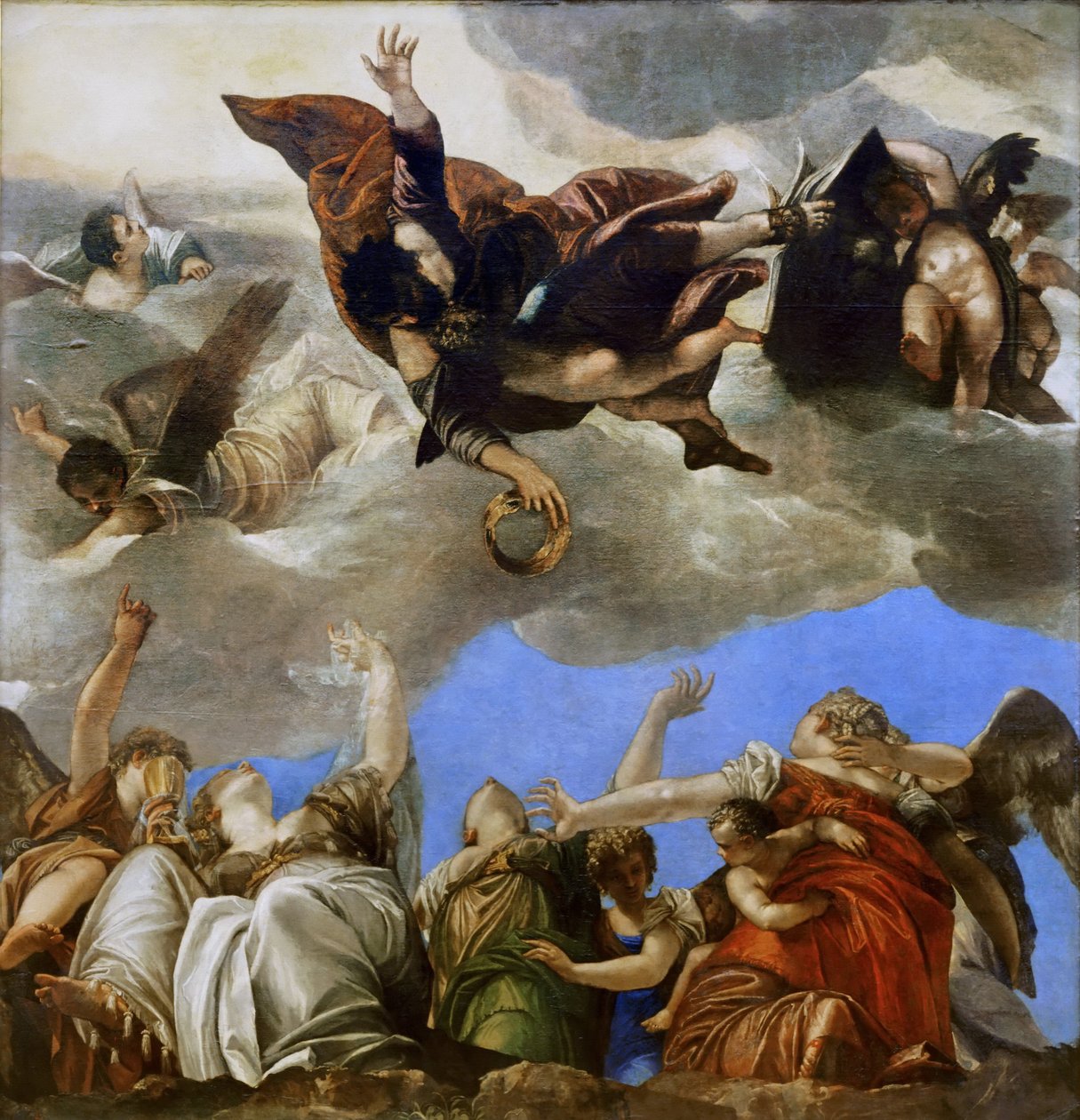 Sint Marcus beloont de theologische deugden door Paolo Veronese