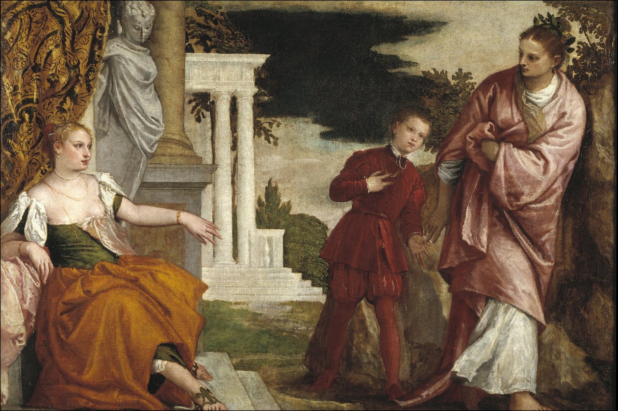 Jonge man tussen deugd en ondeugd door Paolo Veronese