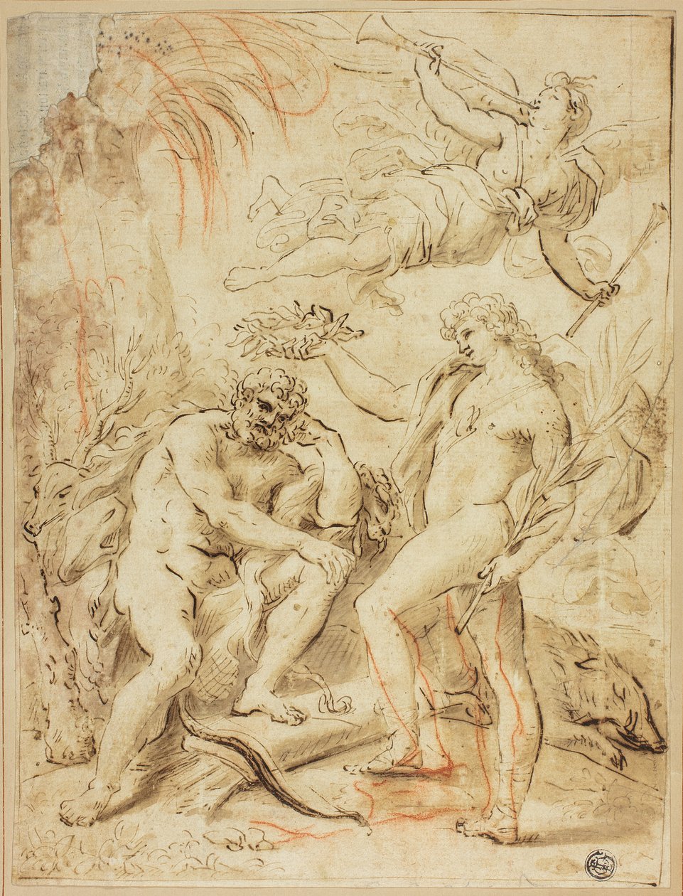 De kroning van Hercules door Paolo de Matteis