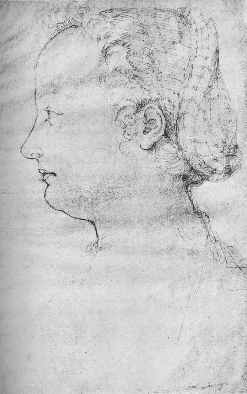 Portret van een dame, 16e eeuw, 1923 door Parmigianino
