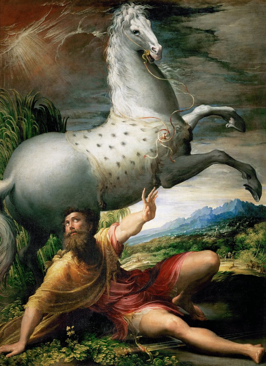 De Bekering van Sint Paulus, ca. 1528 door Parmigianino