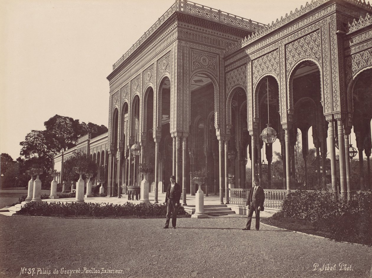 Palais de Gézyret, Pavillon Exterieur, 1870s door Pascal Sébah