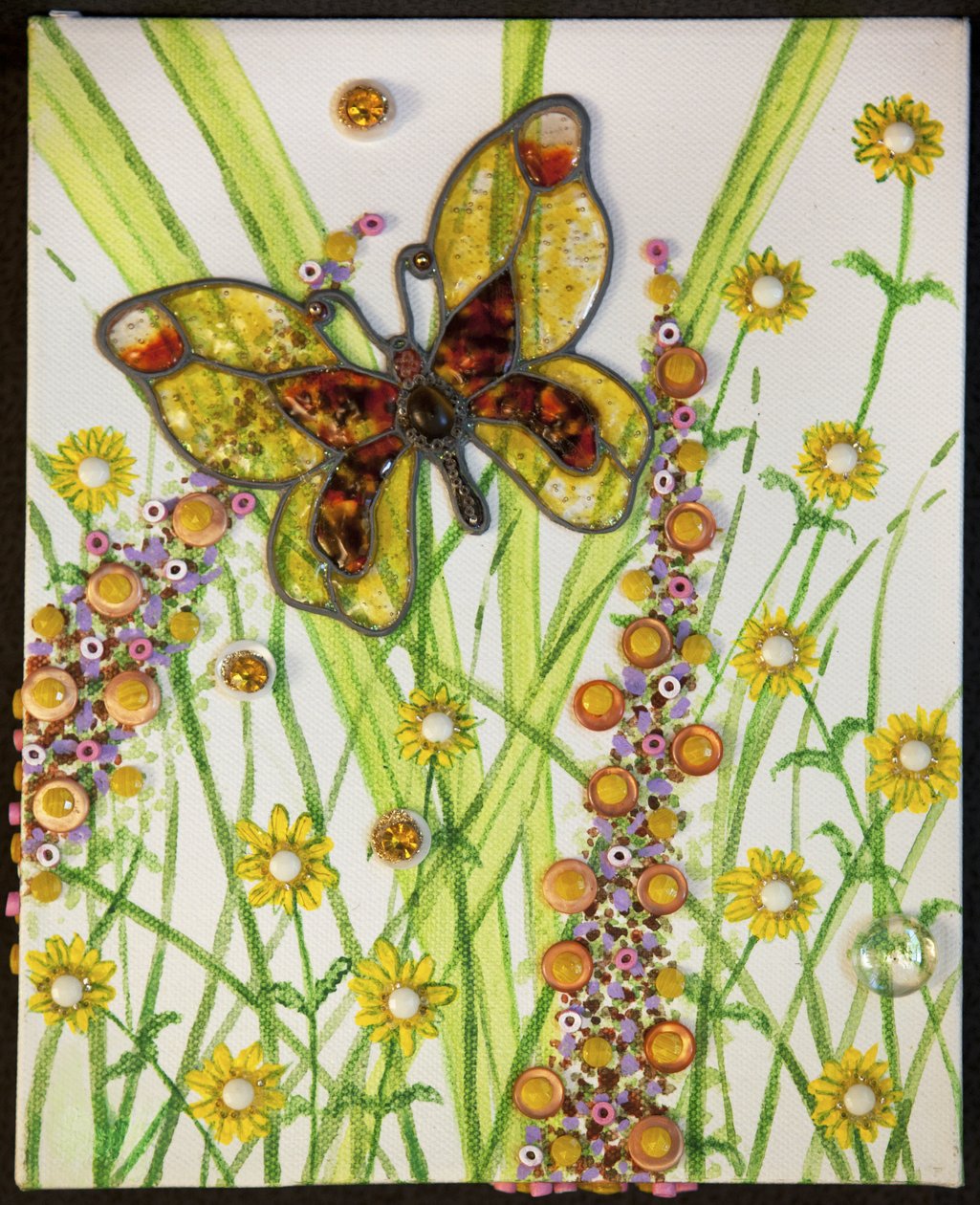 Vlinders, Geel  Bruin, 2016 door Pat Scott