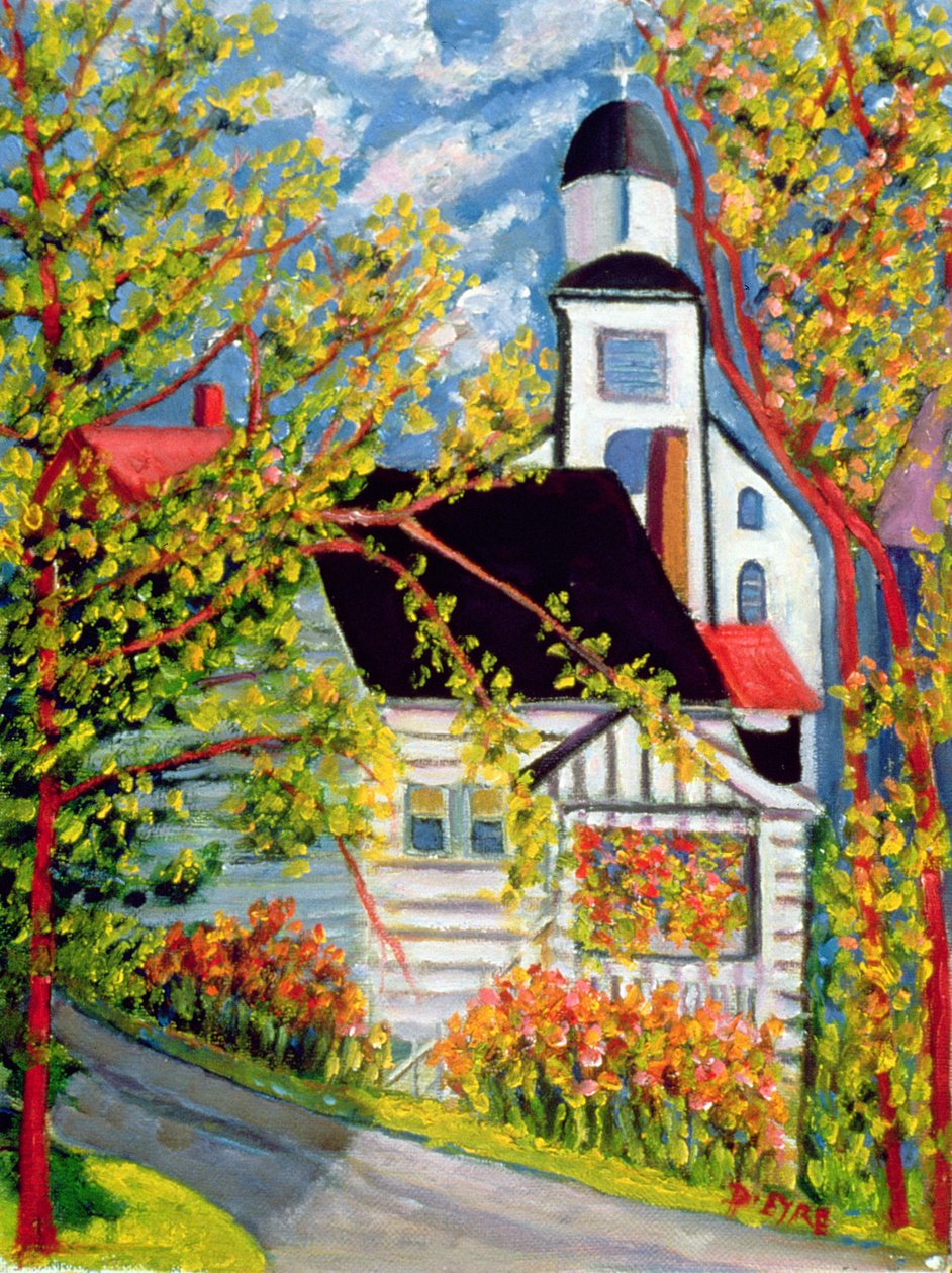 Huis met Kerk, Badeck door Patricia Contemporary Artist Eyre