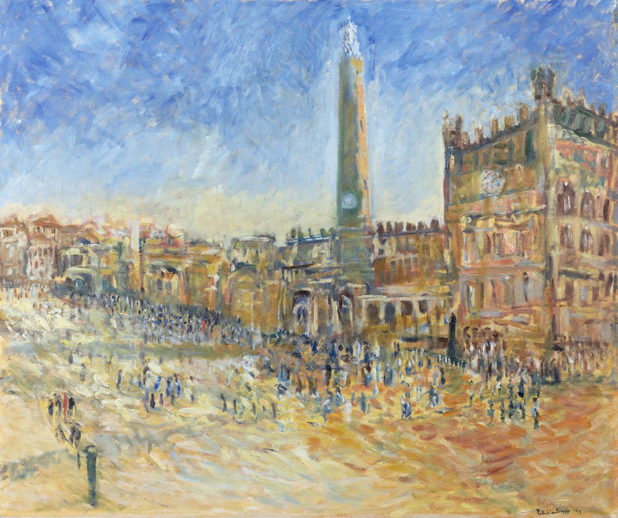 Het Piazza in Siena, 1995 door Patricia Espir