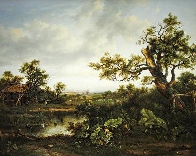 Boslandschap door Patrick Nasmyth