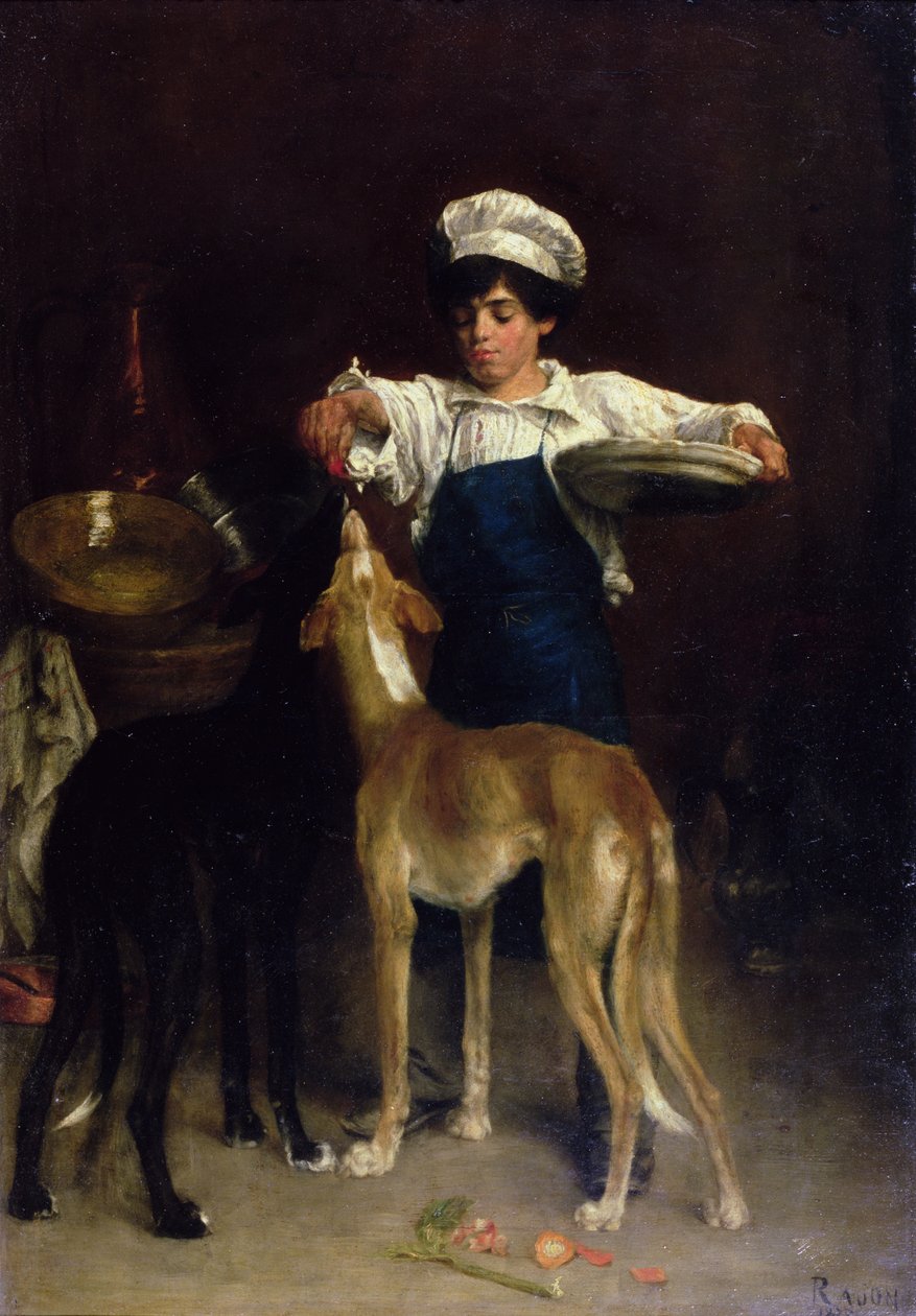 De Keukenjongen door Paul Adolphe Rajon