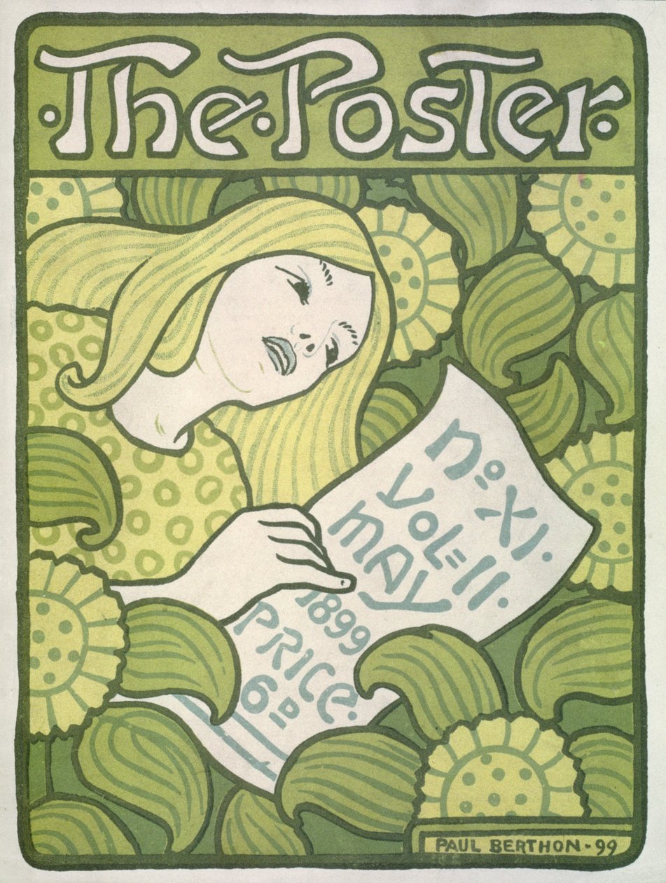 Omslag van The Poster, vol.II, nr.11, mei 1899 door Paul Berthon