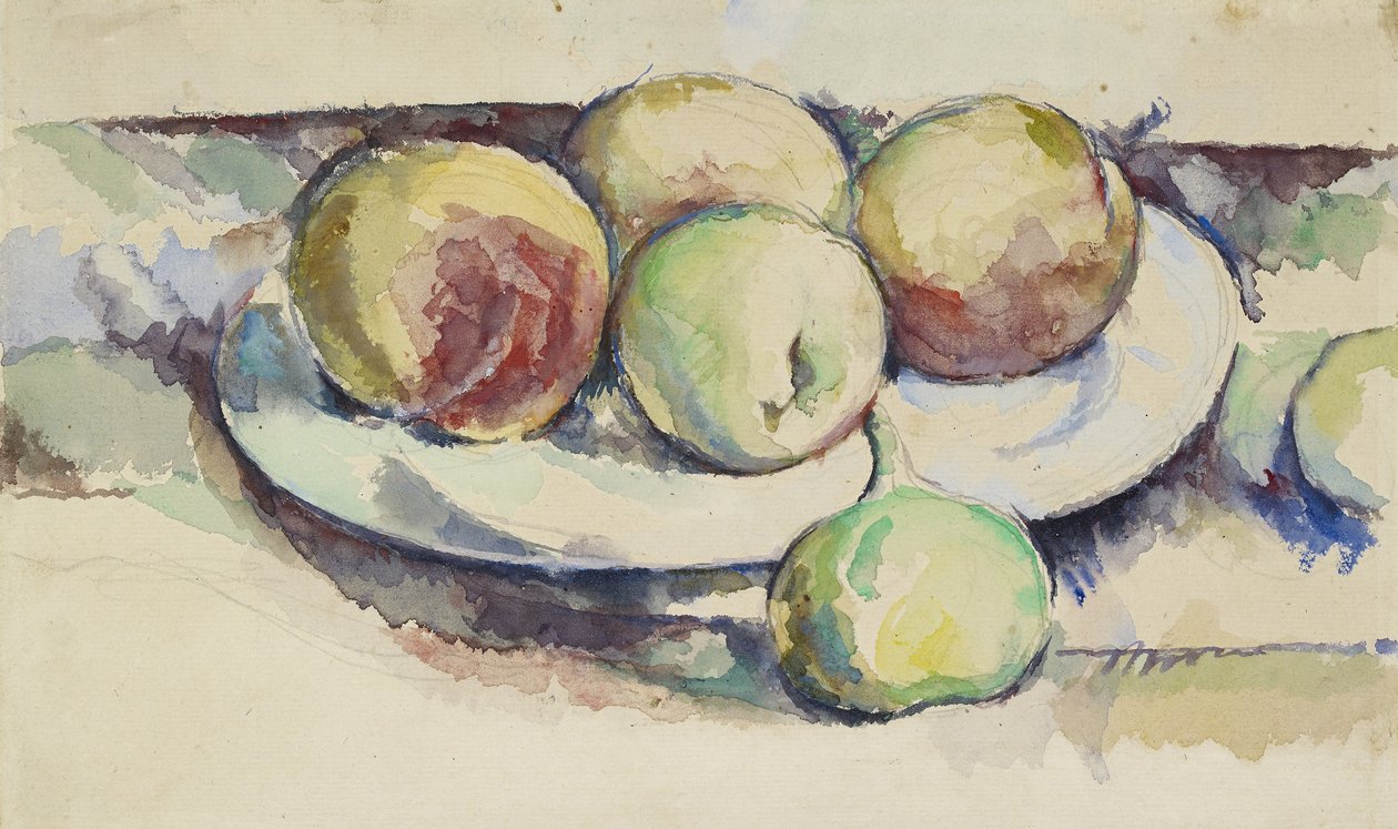 Stilleven van Perziken en Vijgen, 19e eeuw door Paul Cézanne