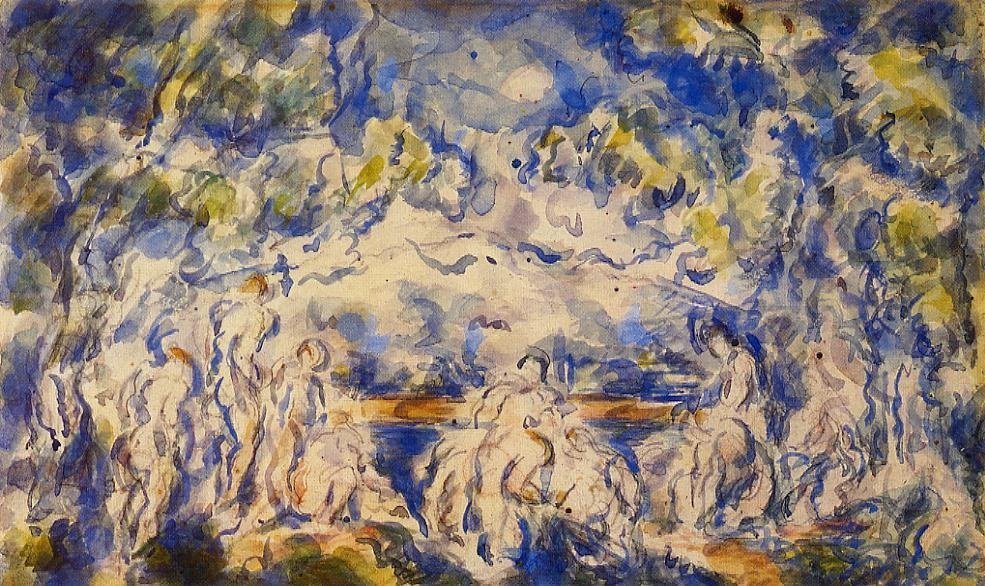 Baden door Paul Cézanne
