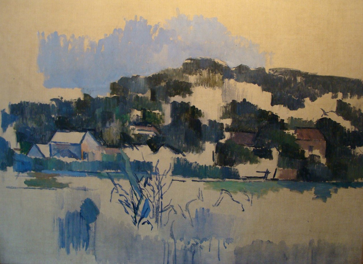 Huizen op de Heuvel door Paul Cézanne