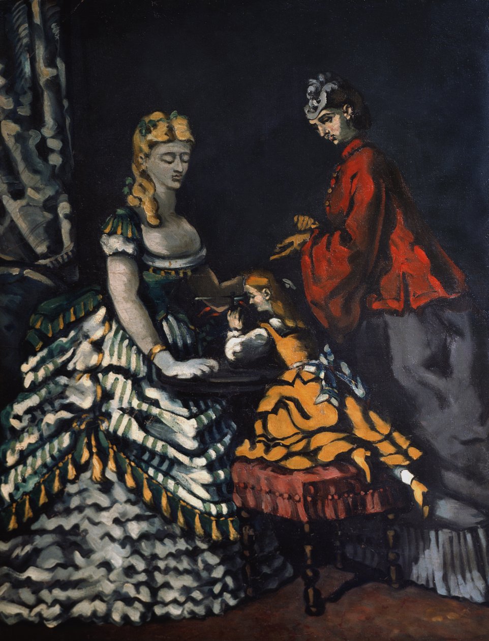 Interieur scène door Paul Cézanne