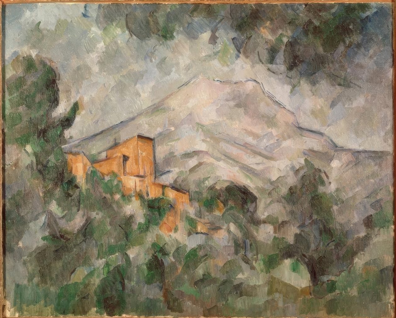 De berg Sainte-Victoire en het Zwarte Kasteel door Paul Cézanne
